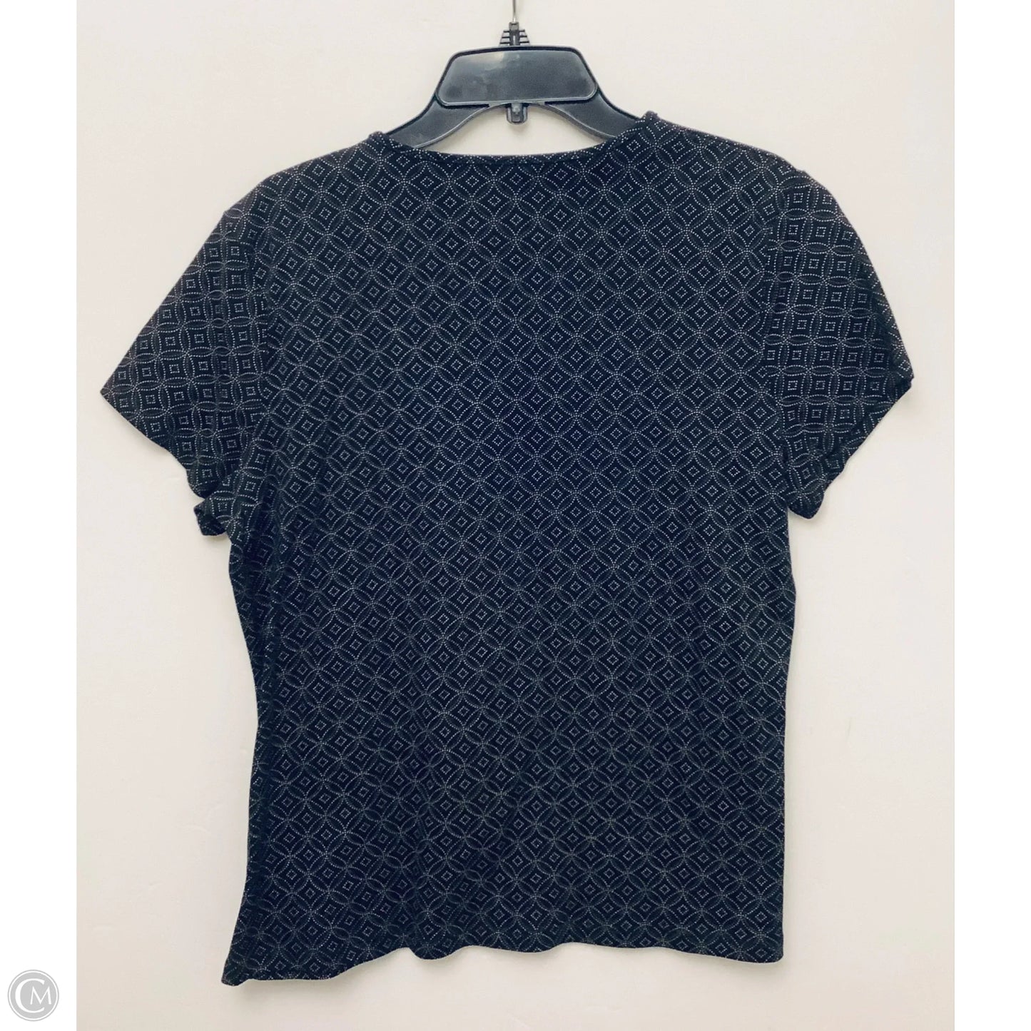 Top Short Sleeve By Croft And Barrow In Black, Size: Xl