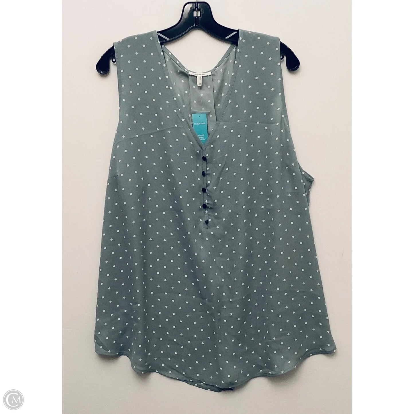 Top Sleeveless By Maurices In Green, Size: 3x