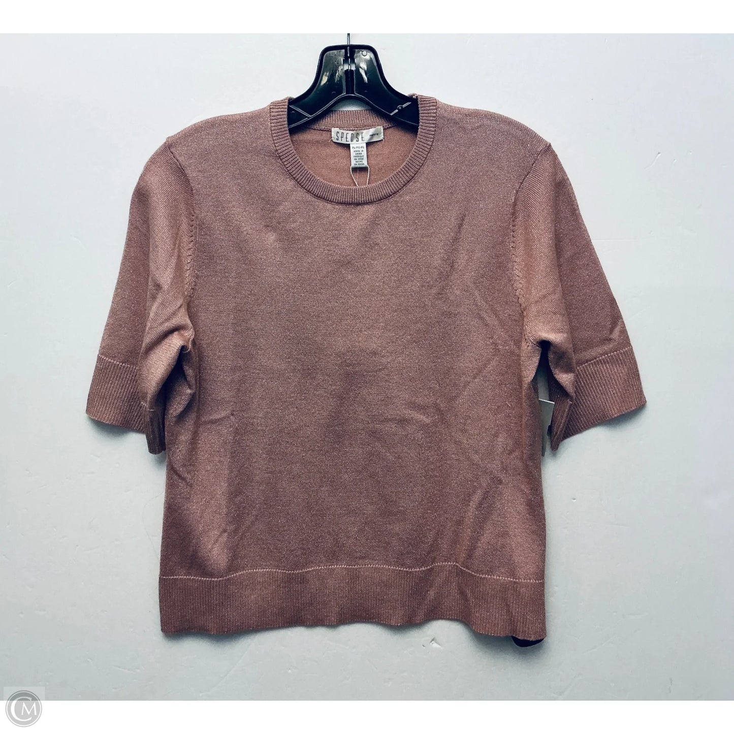 Top Short Sleeve Basic By Spense In Pink, Size: L
