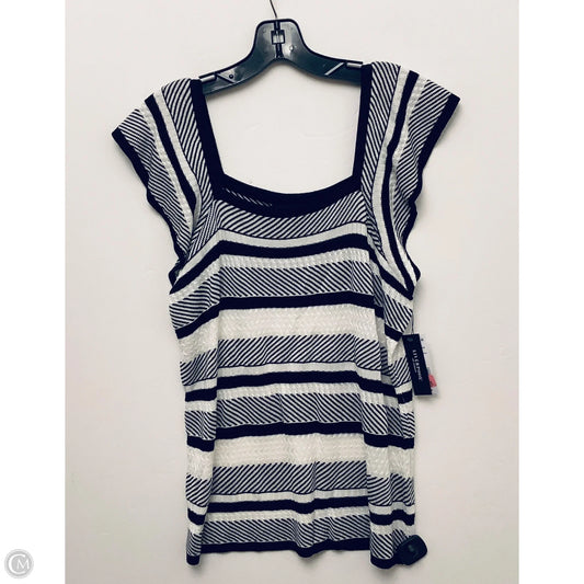 Top Sleeveless By Liverpool In Black & White, Size: M