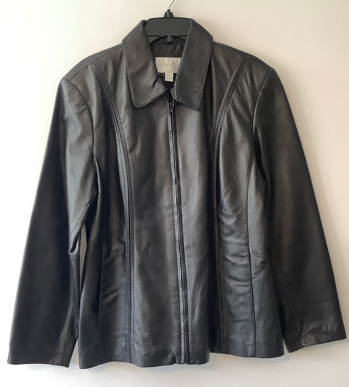 Jacket Leather By Worthington In Black, Size: Xl