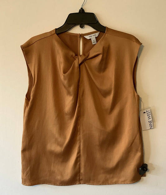 Top Sleeveless By Nine West Apparel In Brown, Size: M