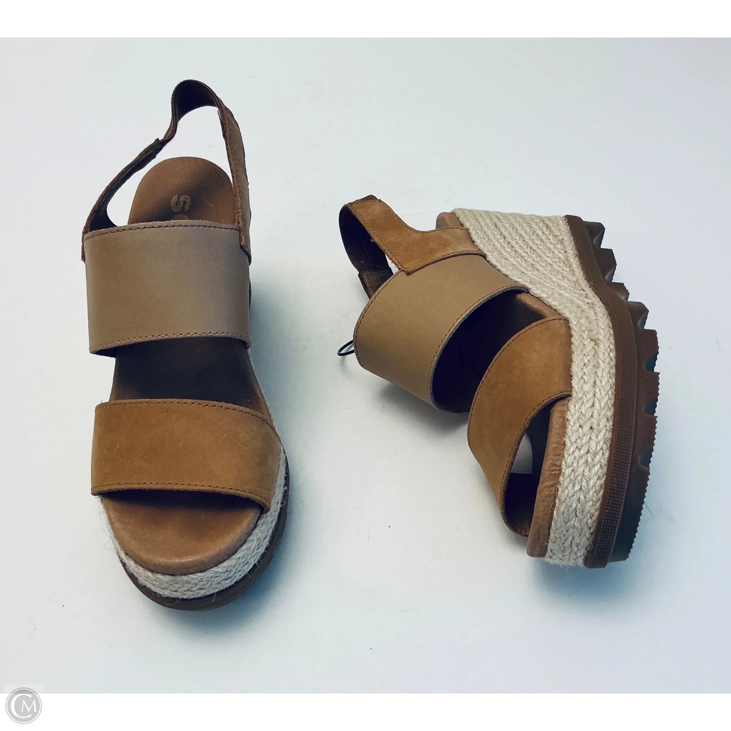 Sandals Heels Wedge By Sorel In Brown, Size: 6.5