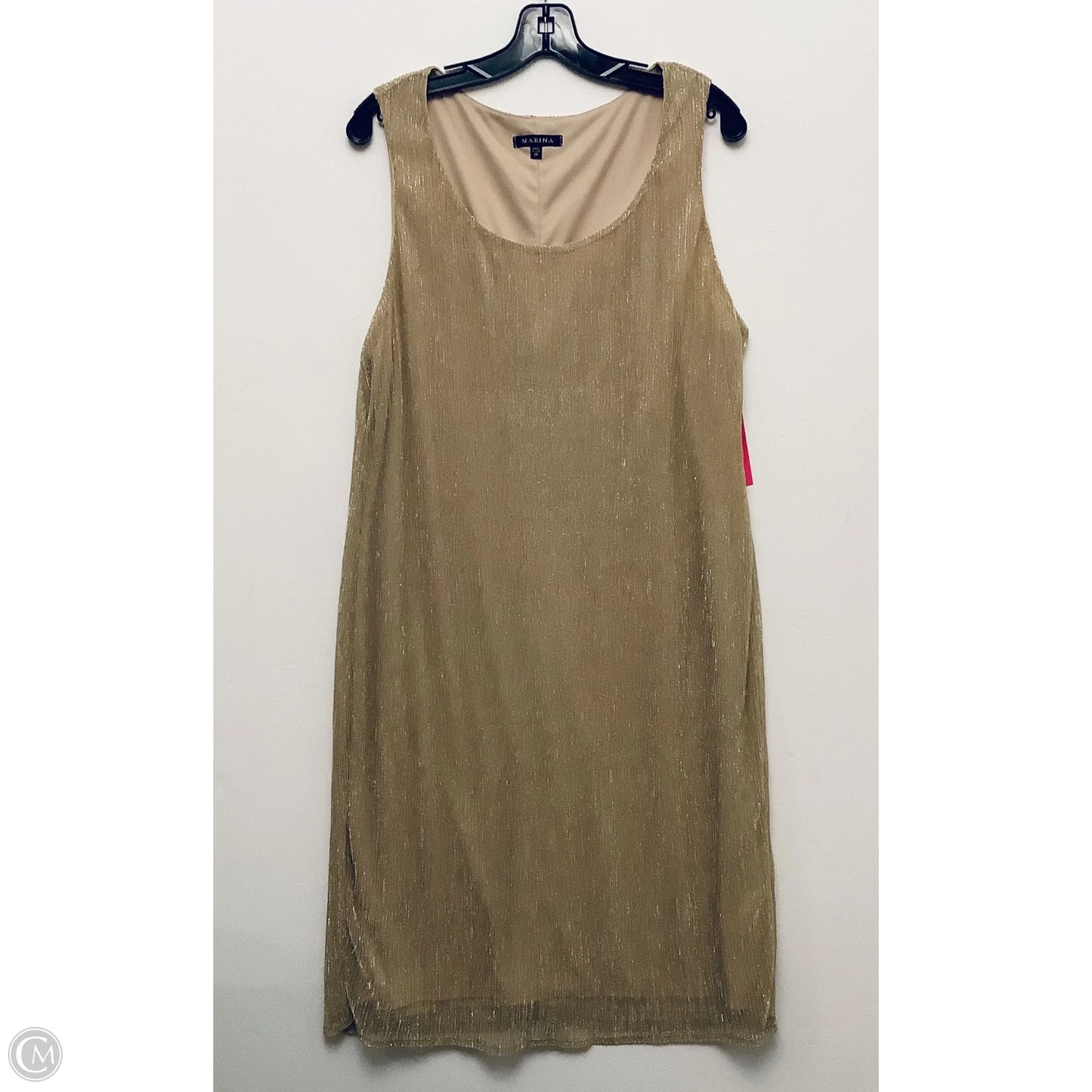 Dress Casual Short By Marina In Gold, Size: 1x