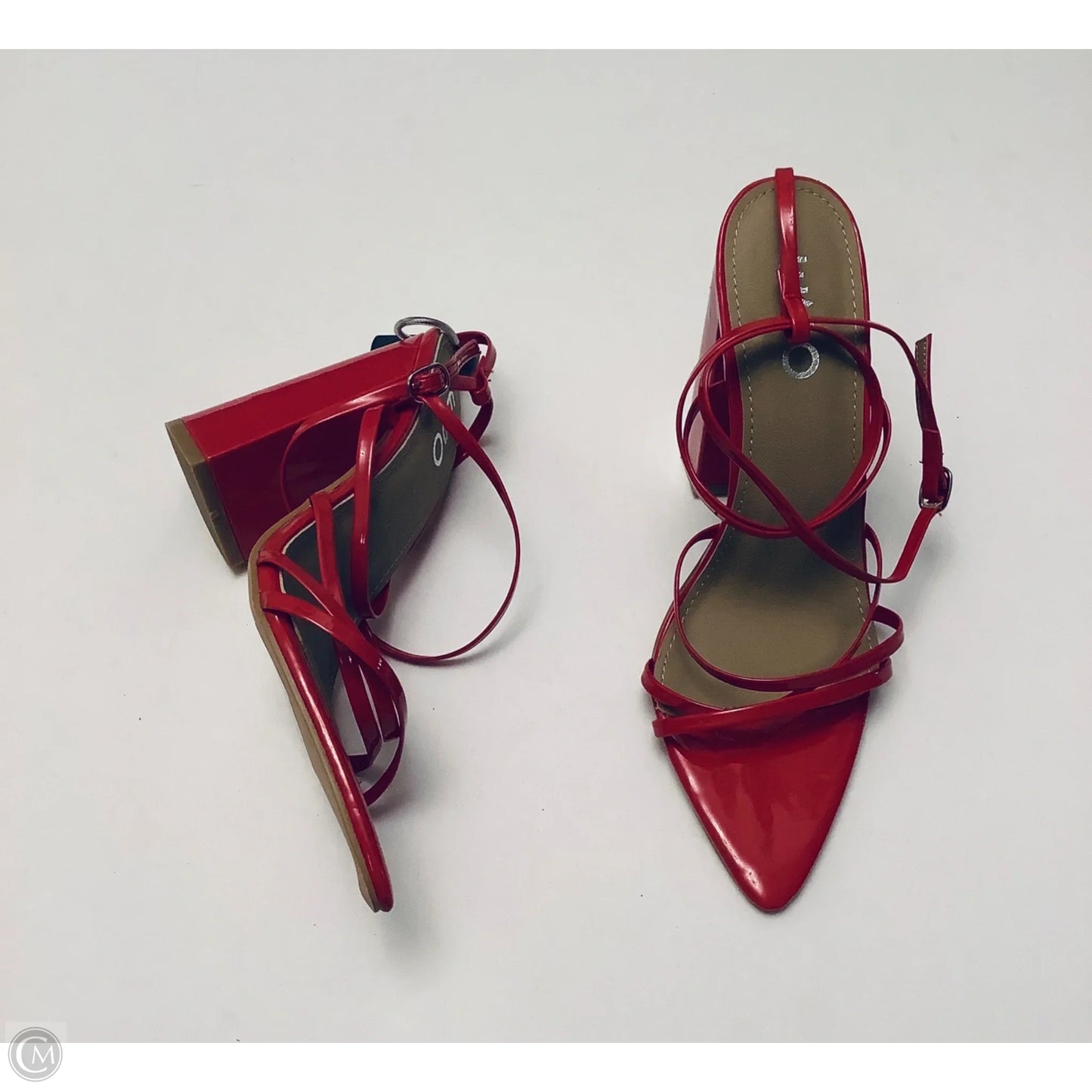 Shoes Heels Block By Clothes Mentor In Red, Size: 5