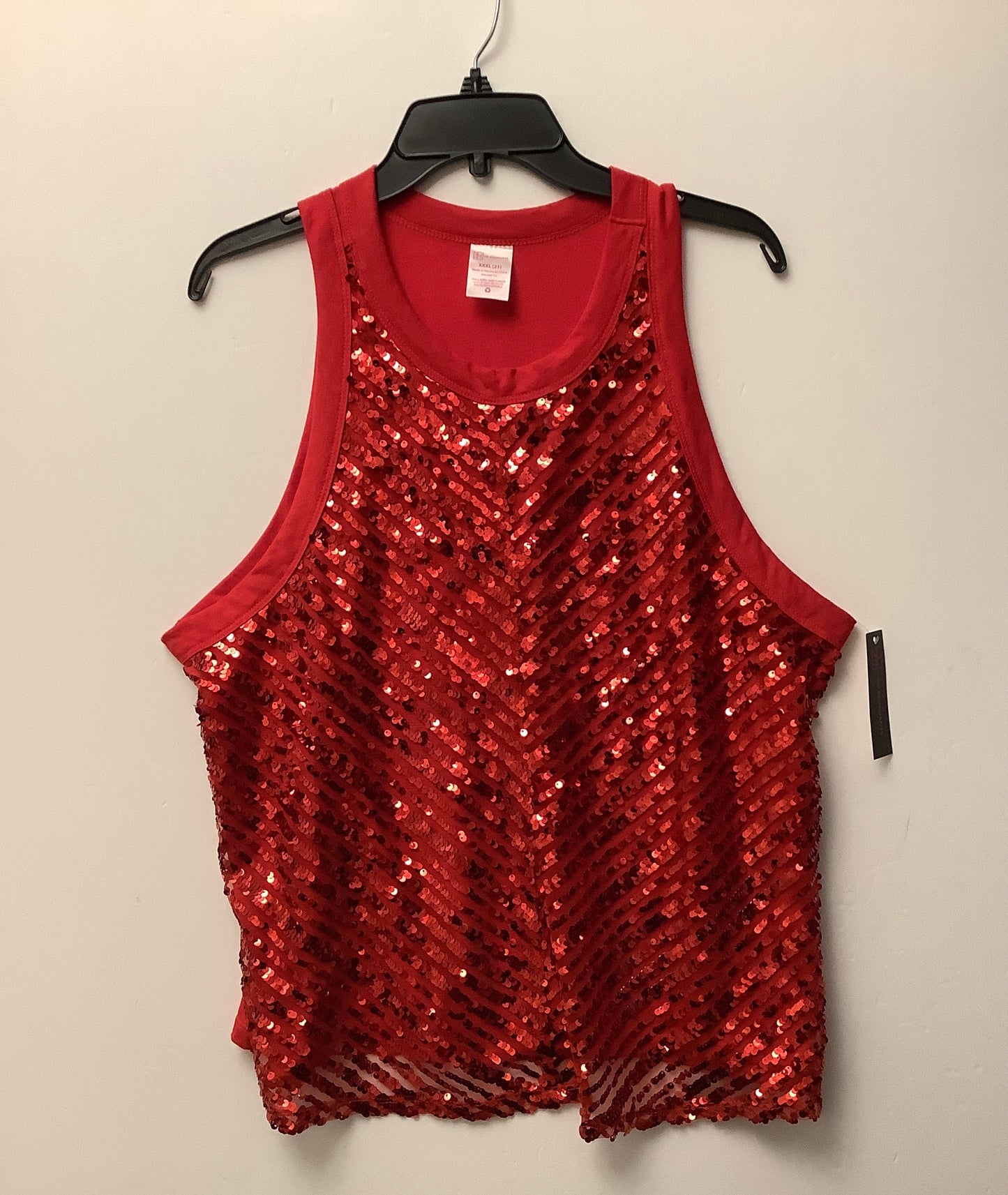 Top Sleeveless By No Boundaries In Red, Size: 3x