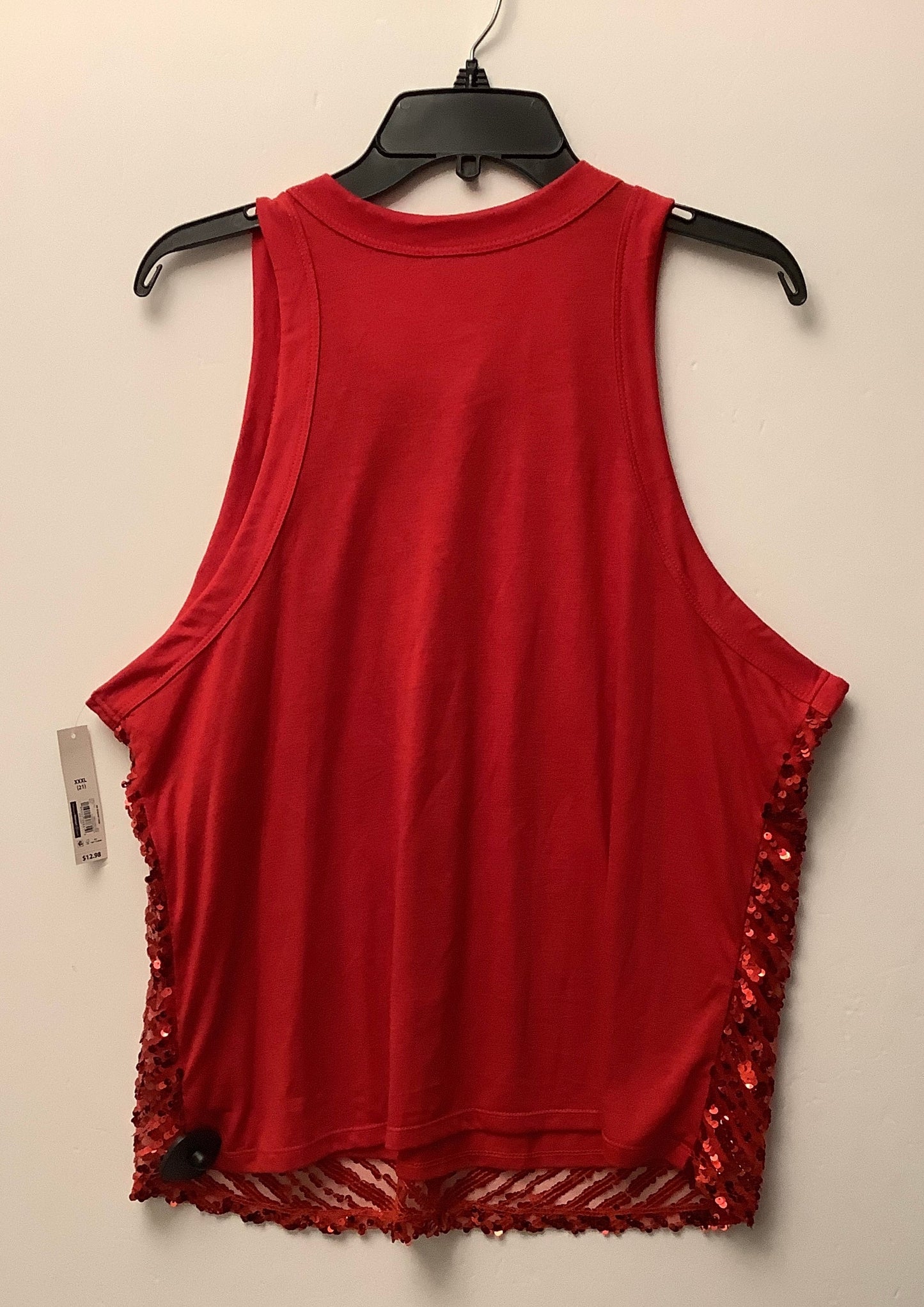 Top Sleeveless By No Boundaries In Red, Size: 3x