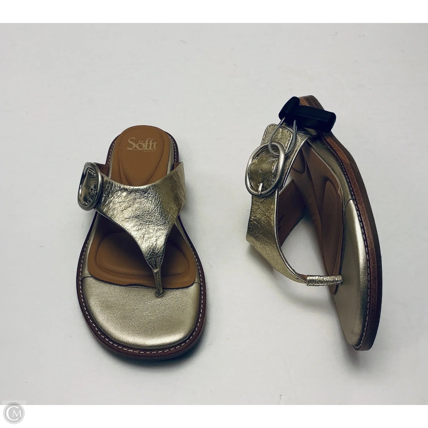 Sandals Flats By Sofft In Gold, Size: 7.5