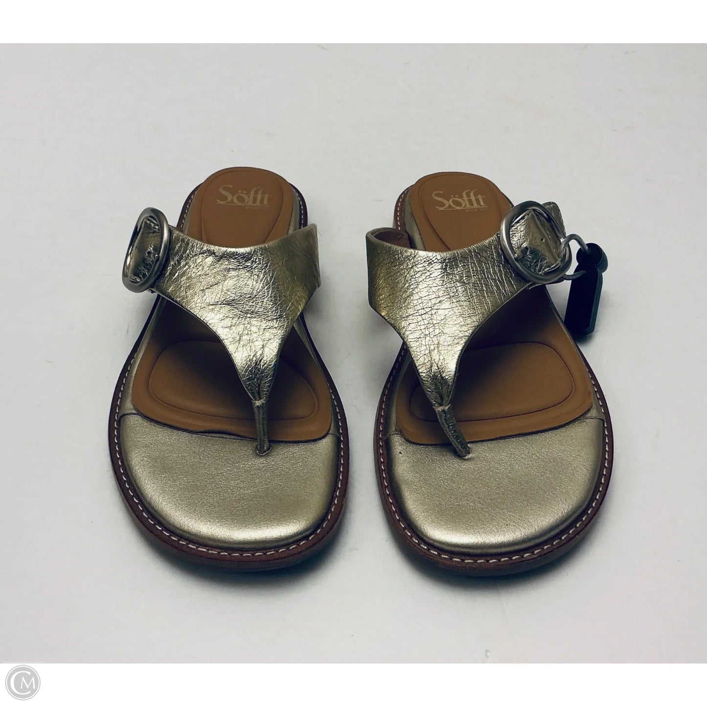 Sandals Flats By Sofft In Gold, Size: 7.5