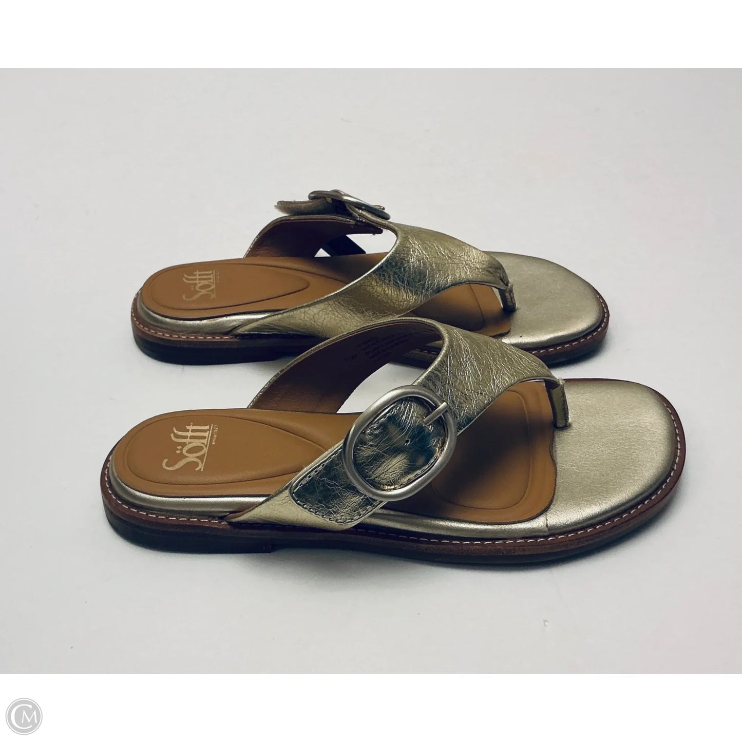 Sandals Flats By Sofft In Gold, Size: 7.5