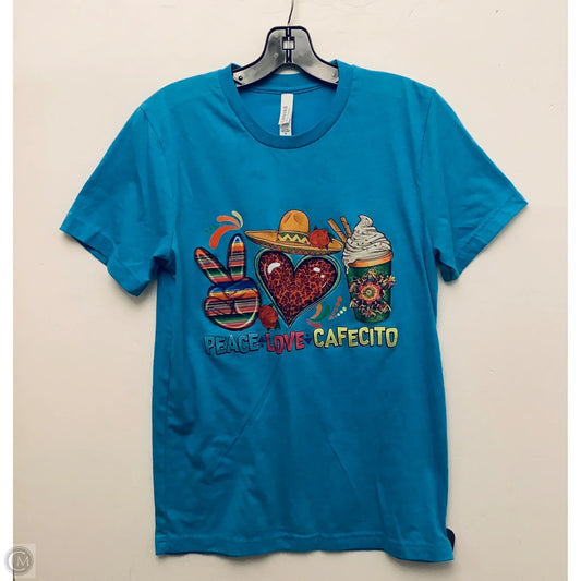 Top Short Sleeve Basic By Bella + Canvas In Blue, Size: M