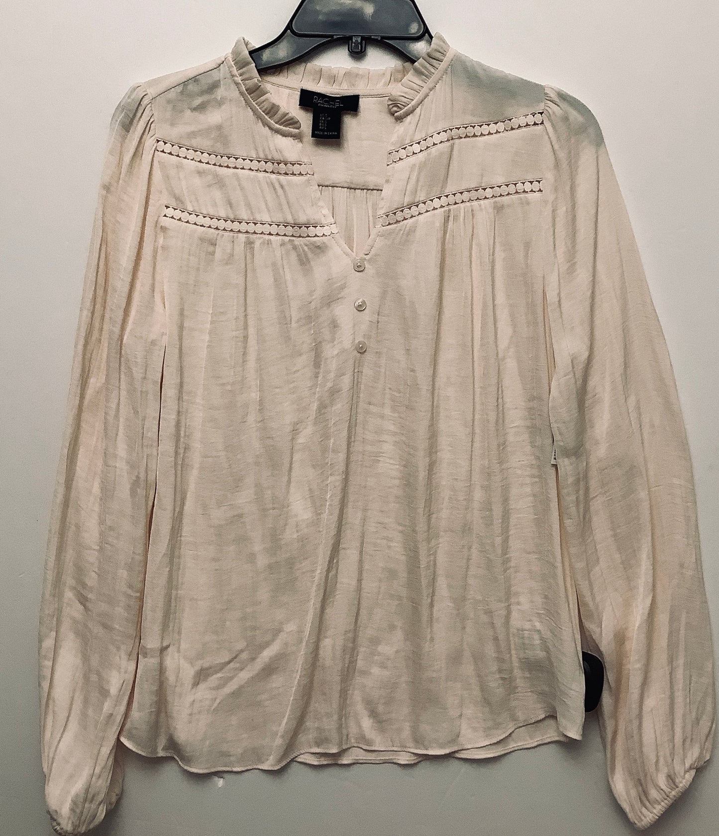 Top Long Sleeve By Rachel Roy In Cream, Size: S