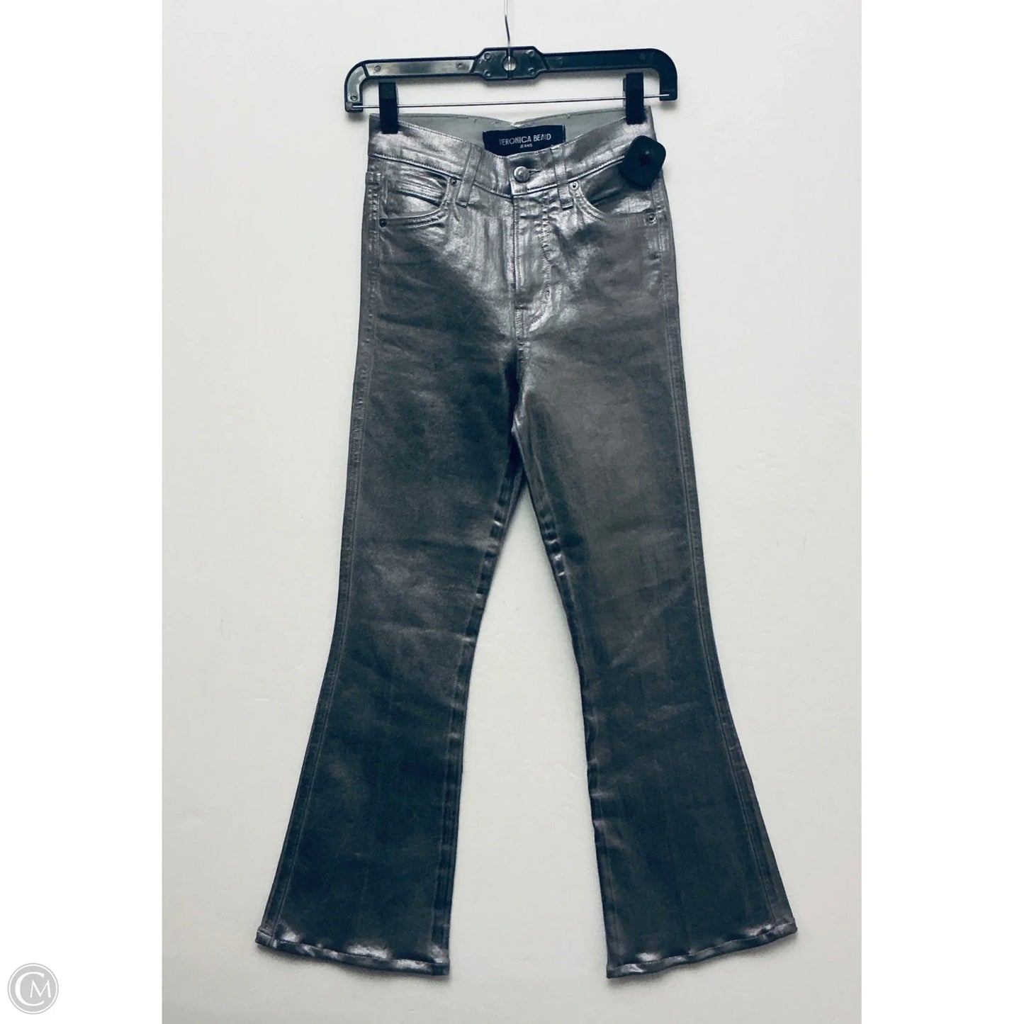 Jeans Flared By Veronica Beard In Silver, Size: 0
