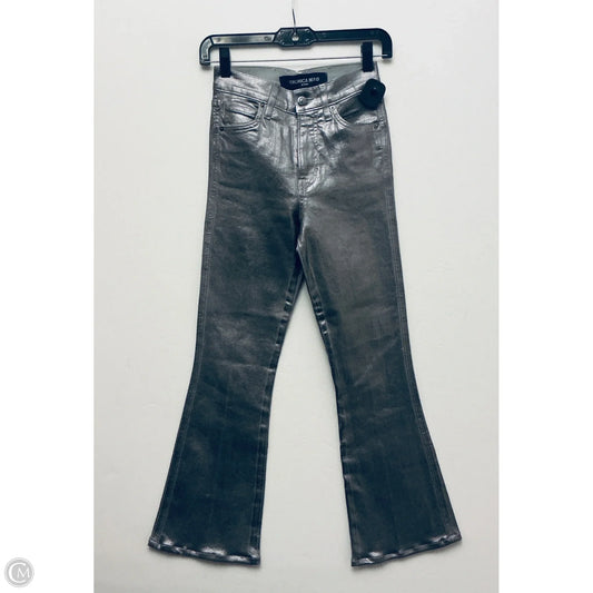 Jeans Flared By Veronica Beard In Silver, Size: 0
