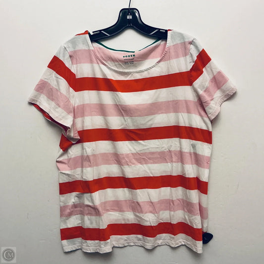 Top Short Sleeve Basic By Boden In Striped Pattern, Size: Xxl