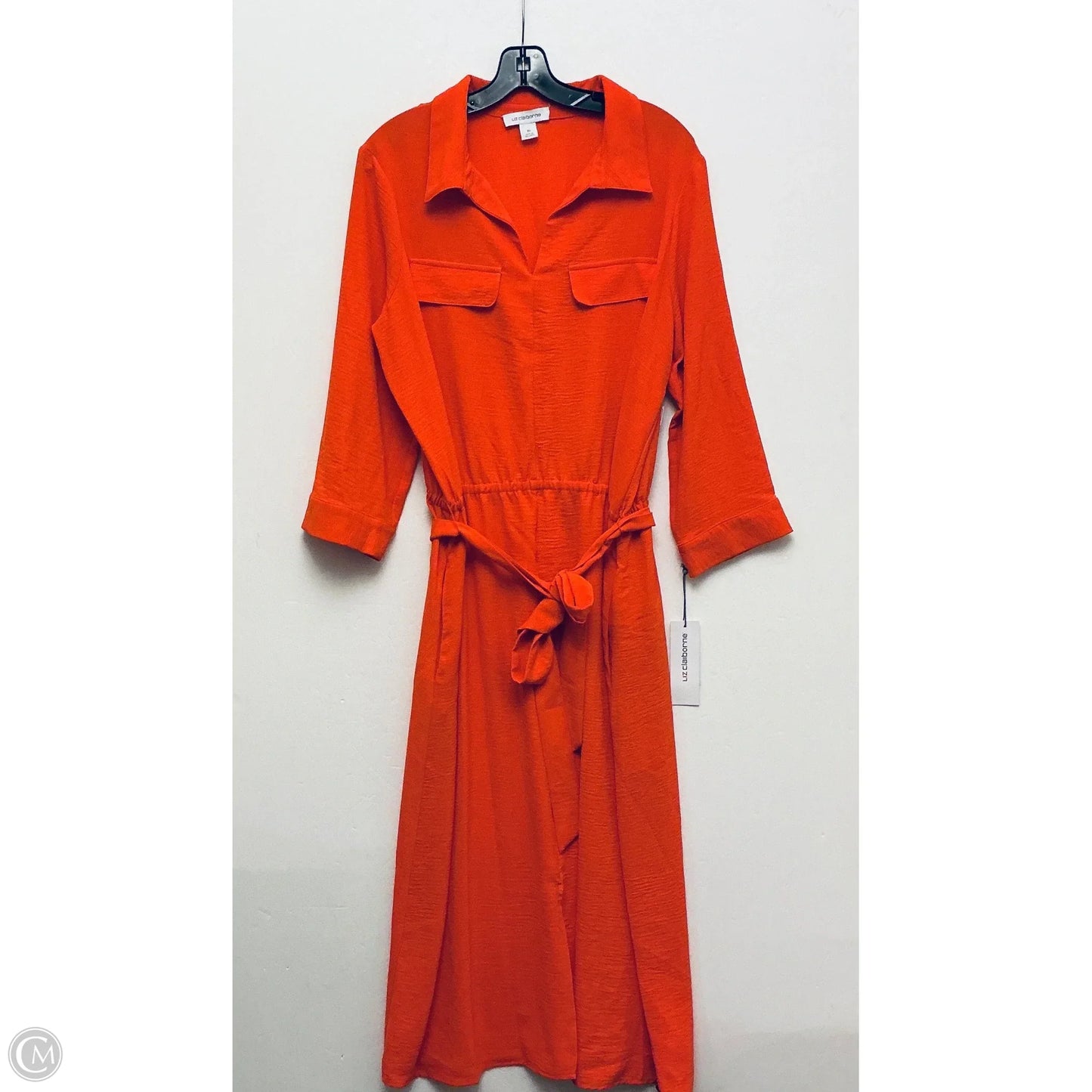 Dress Casual Maxi By Liz Claiborne In Orange, Size: 16