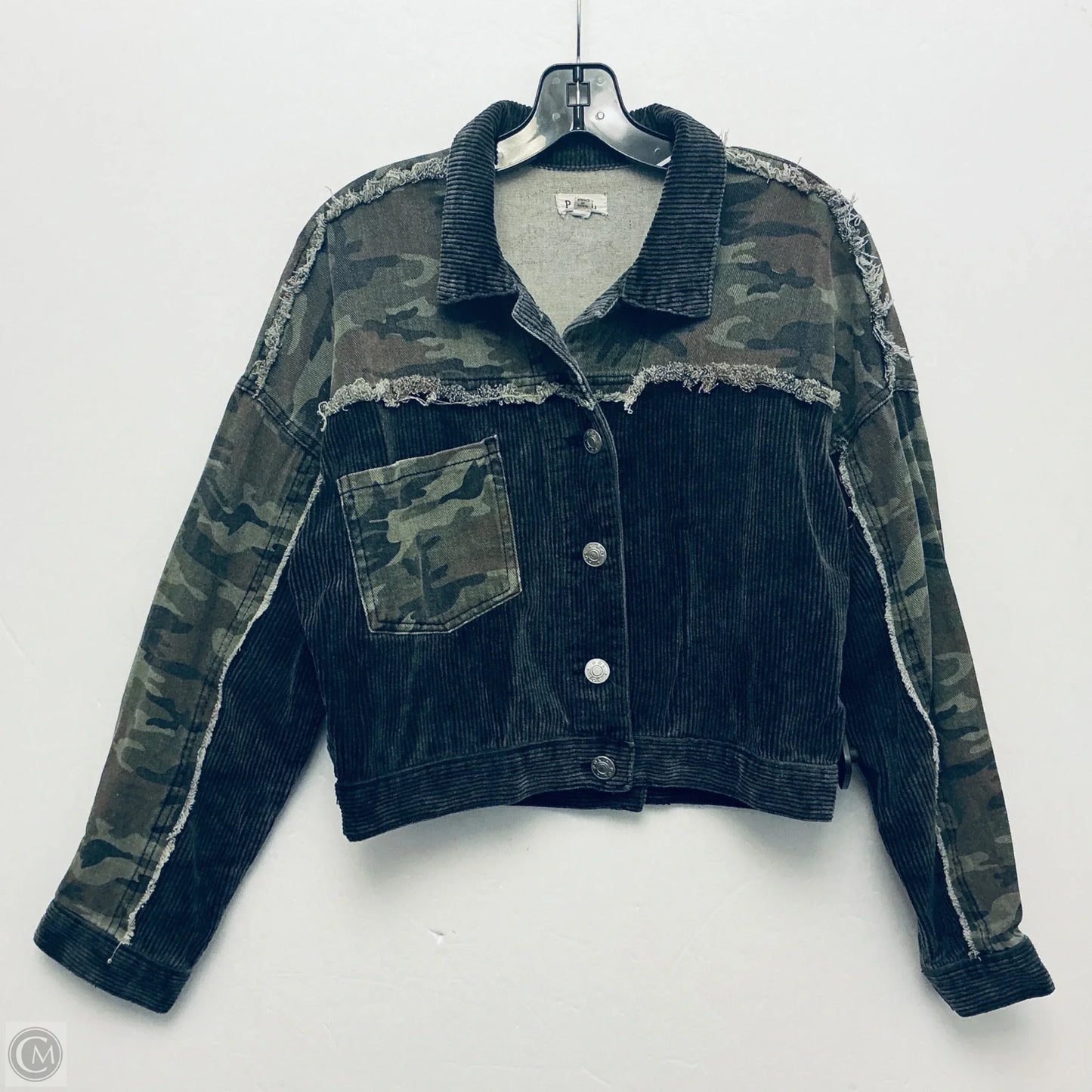 Jacket Shirt By Pol In Green, Size: S