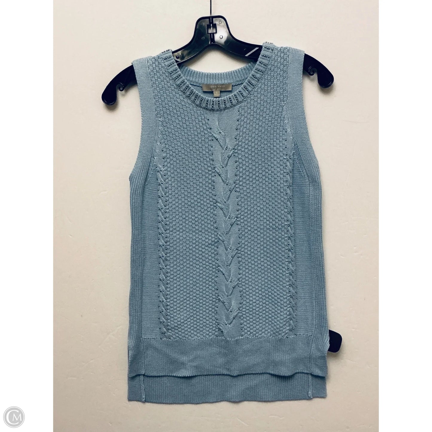 Vest Sweater By Joan Vass In Blue, Size: S