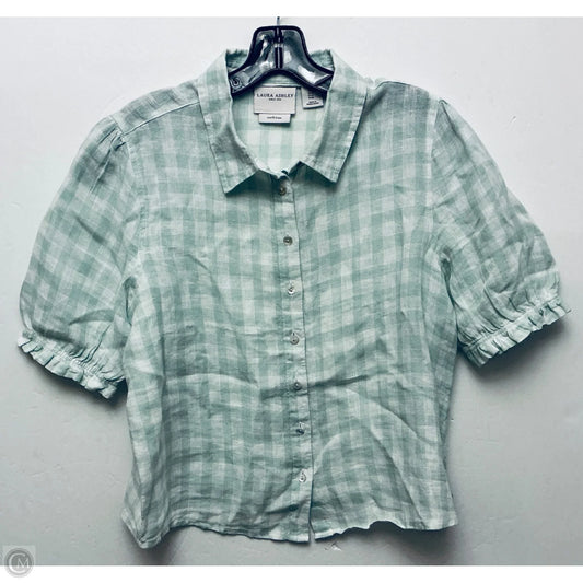 Top Short Sleeve By Laura Ashley In Green, Size: M