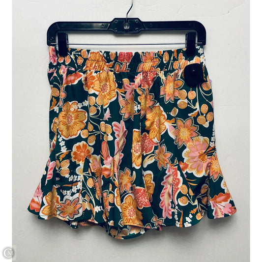 Shorts By Cotton Bleu In Green & Orange, Size: S
