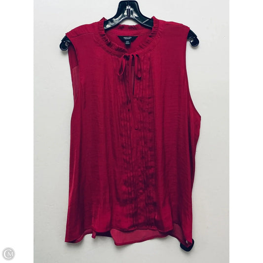Top Sleeveless By Simply Vera In Pink, Size: Xxl