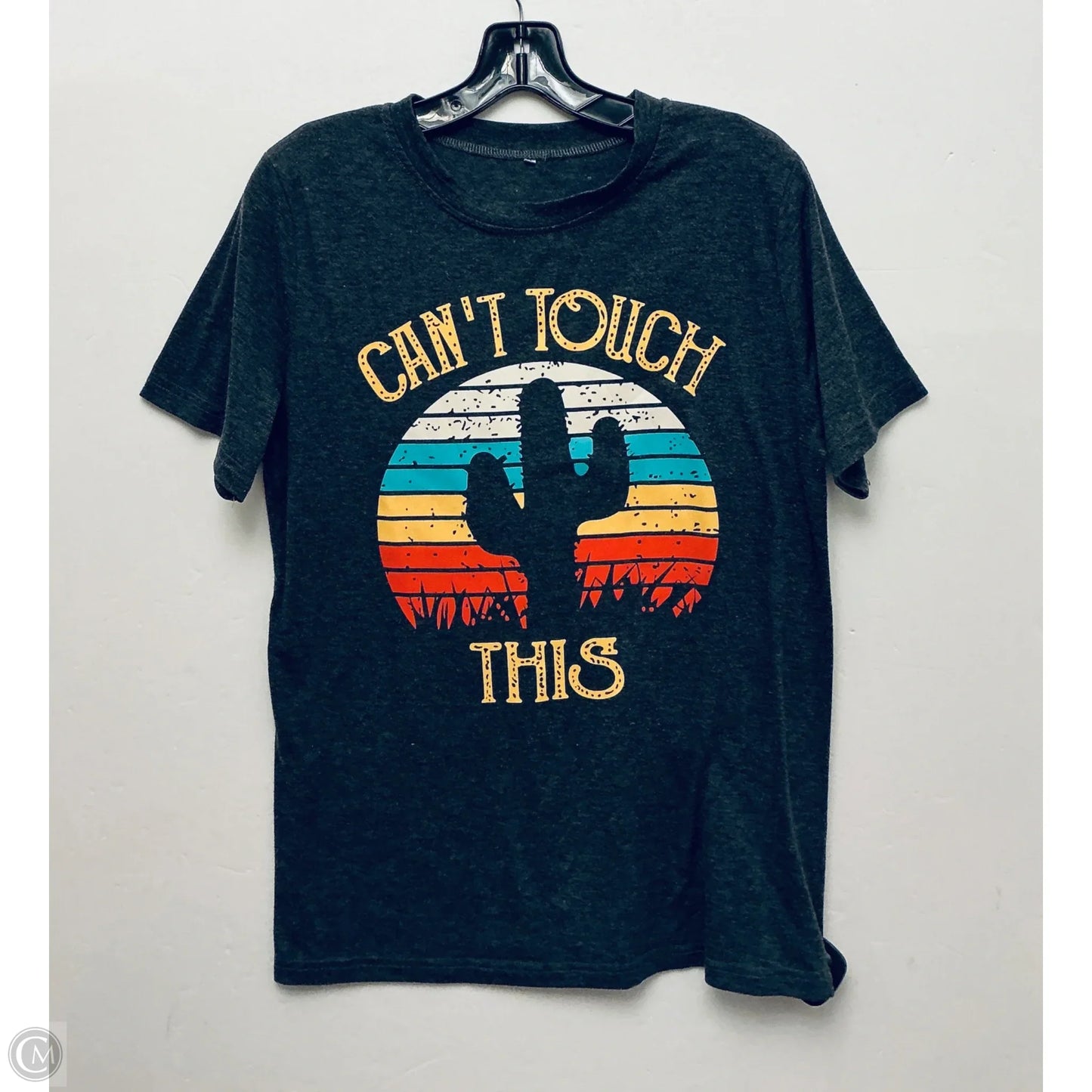 Top Short Sleeve Basic By Clothes Mentor In Grey, Size: L