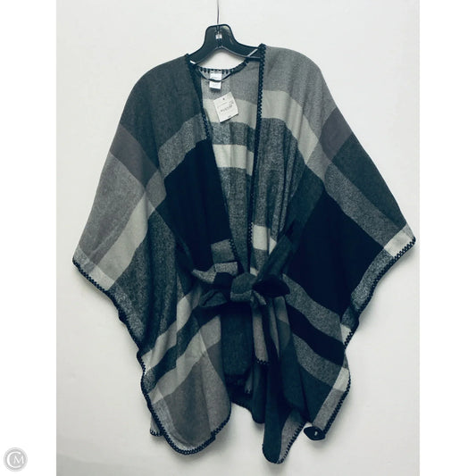 Poncho By Liz Claiborne In Black, Size: Osfm