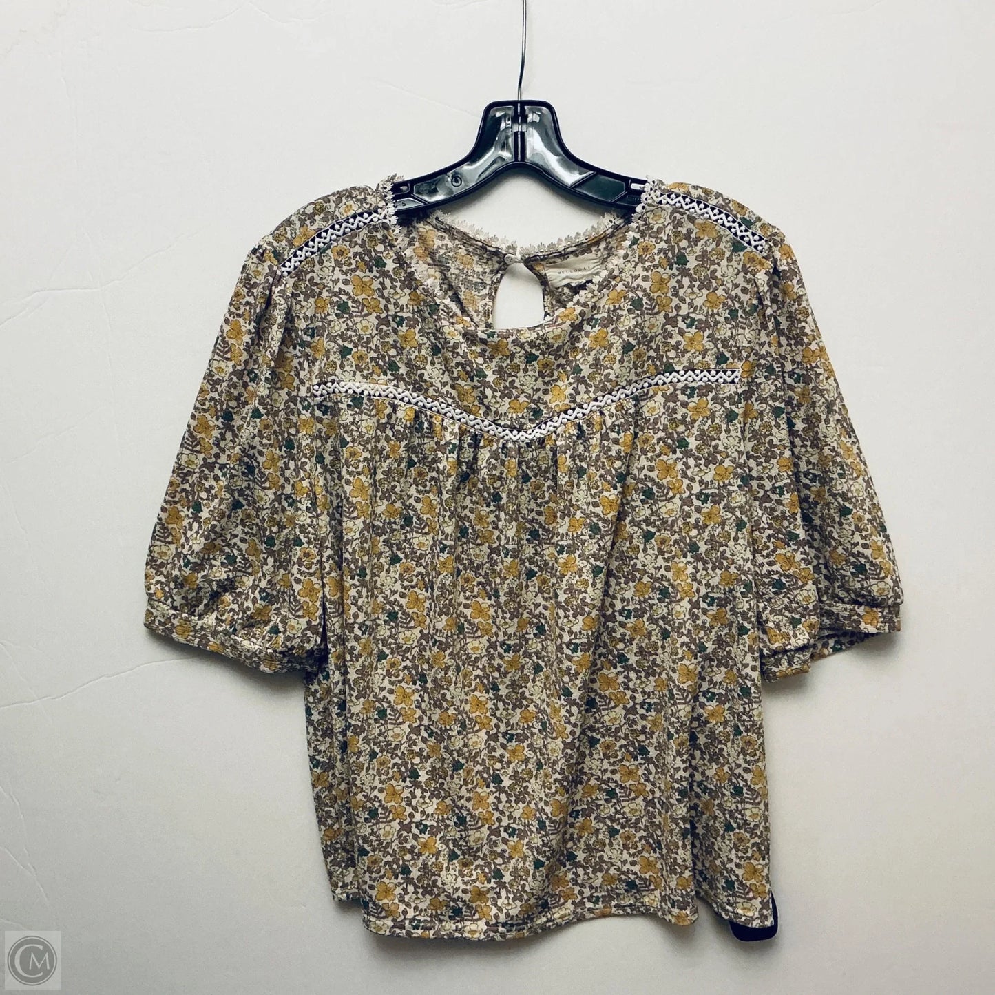 Top Short Sleeve By Melloday In Yellow, Size: Xl