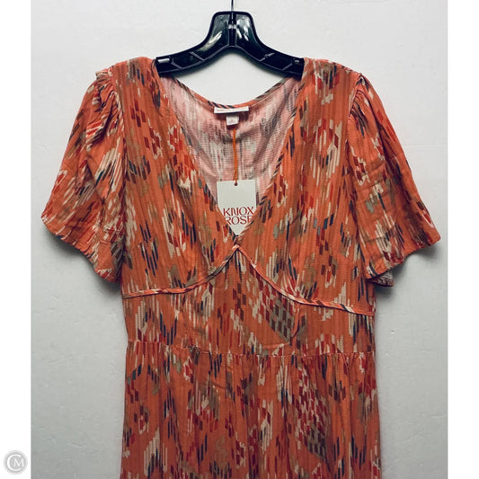 Dress Casual Short By Knox Rose In Orange, Size: M