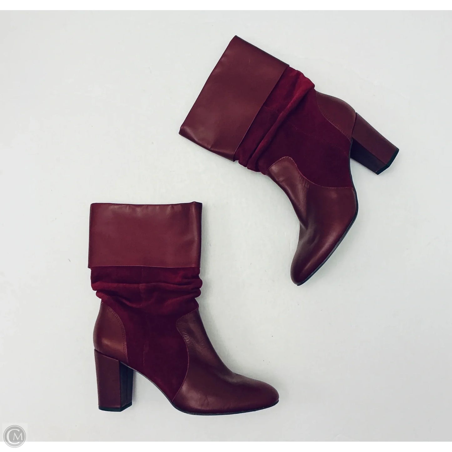 Boots Ankle Heels By Clothes Mentor In Red, Size: 11