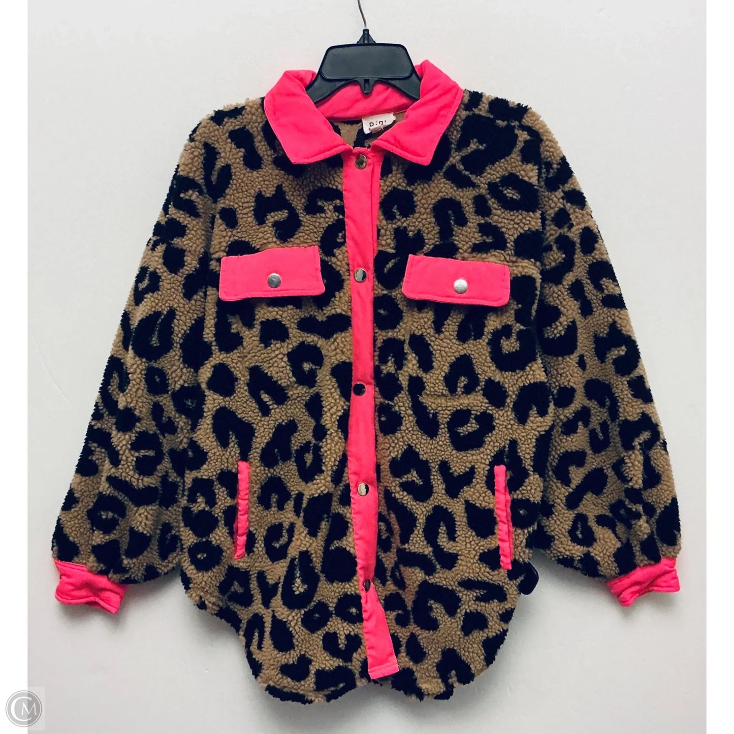 Jacket Fleece By Bibi In Animal Print, Size: M