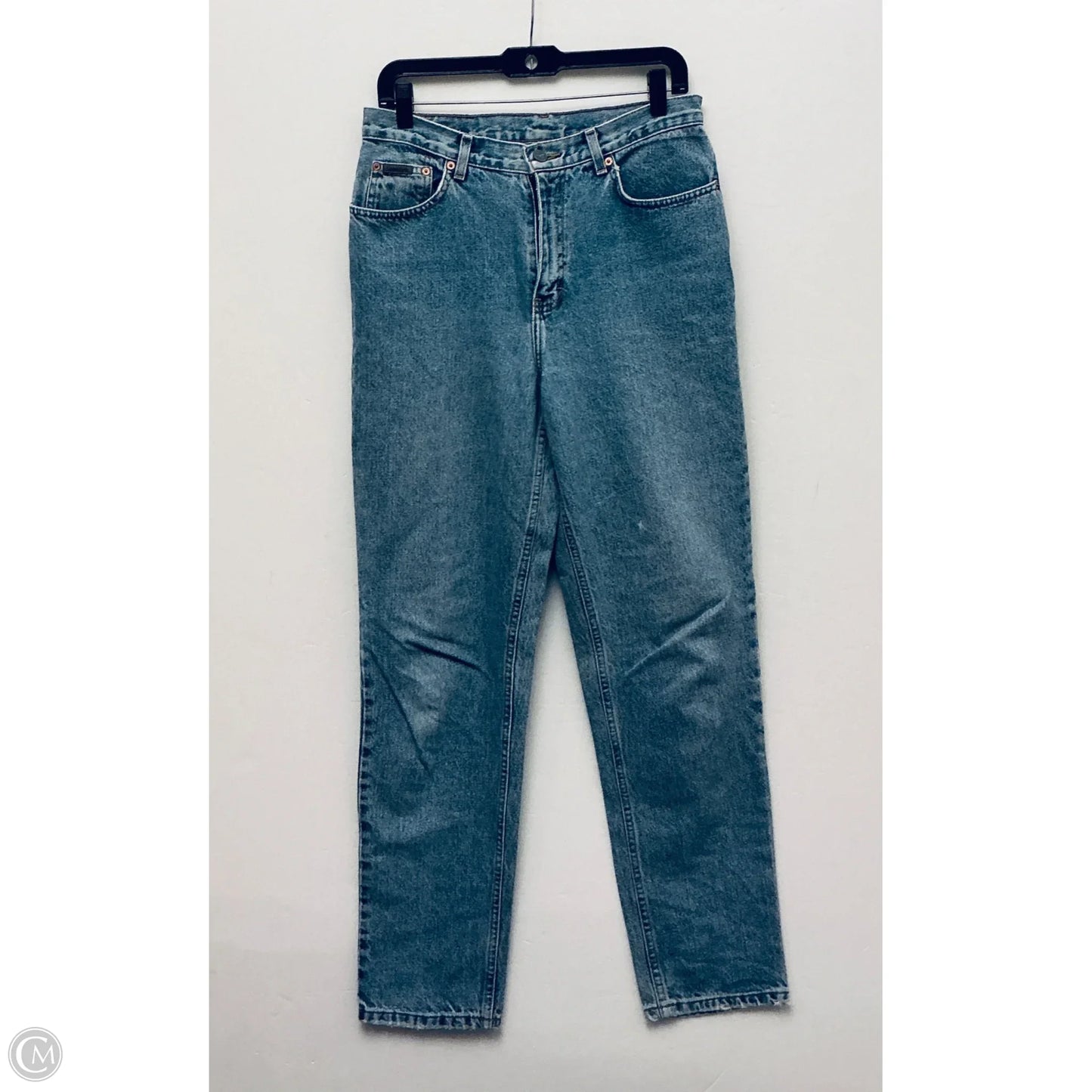 Jeans Straight By Calvin Klein In Blue Denim, Size: 12