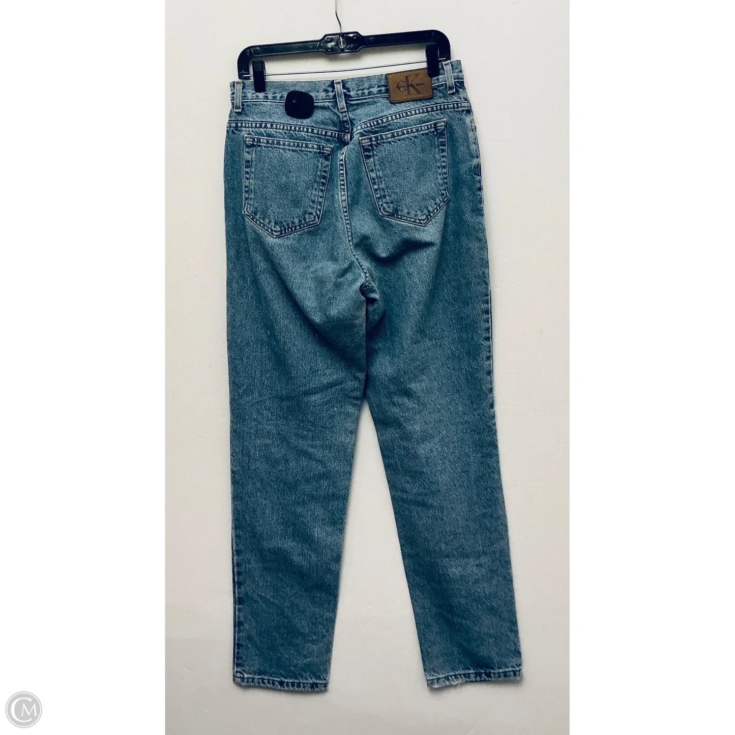 Jeans Straight By Calvin Klein In Blue Denim, Size: 12