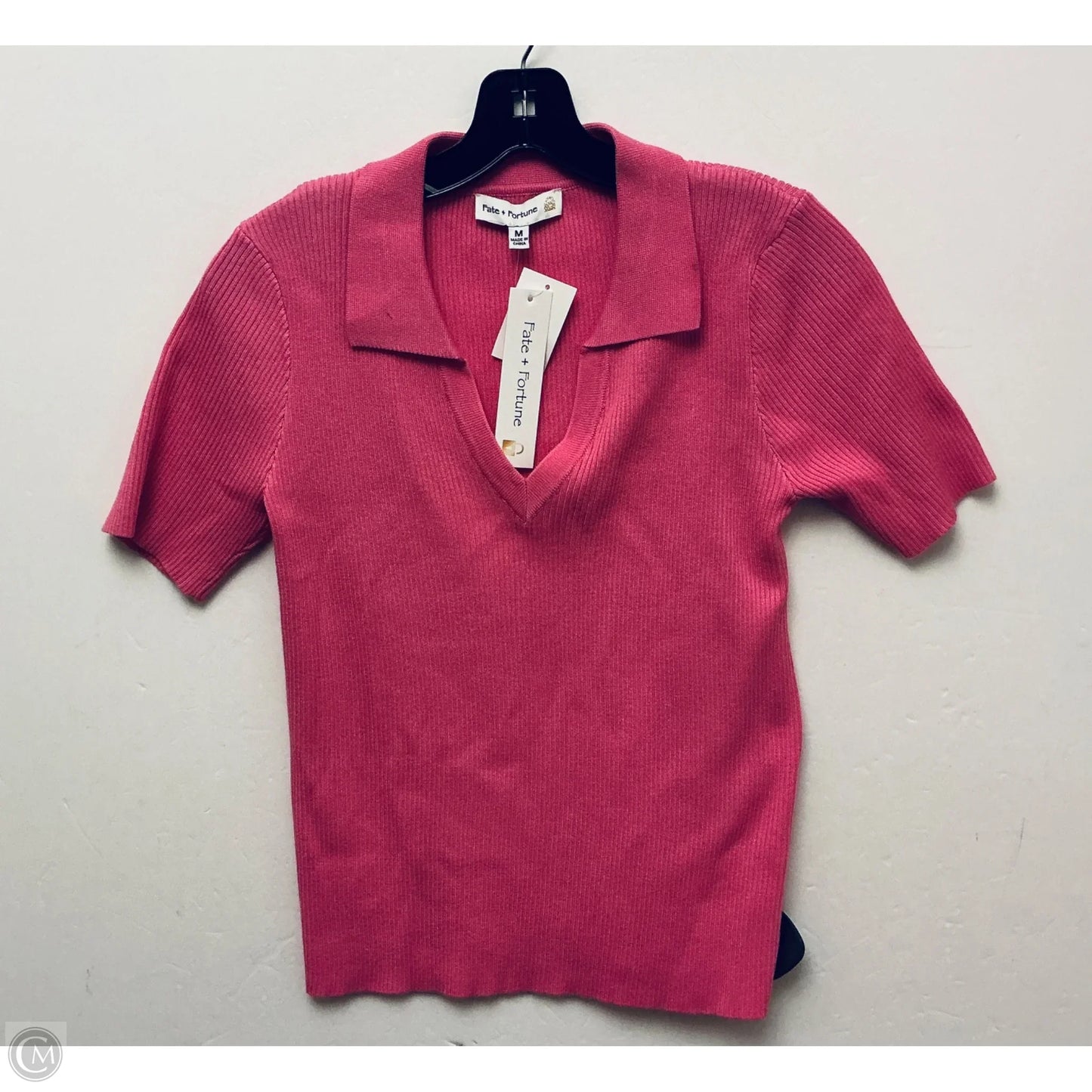 Top Short Sleeve Basic By Clothes Mentor In Pink, Size: M