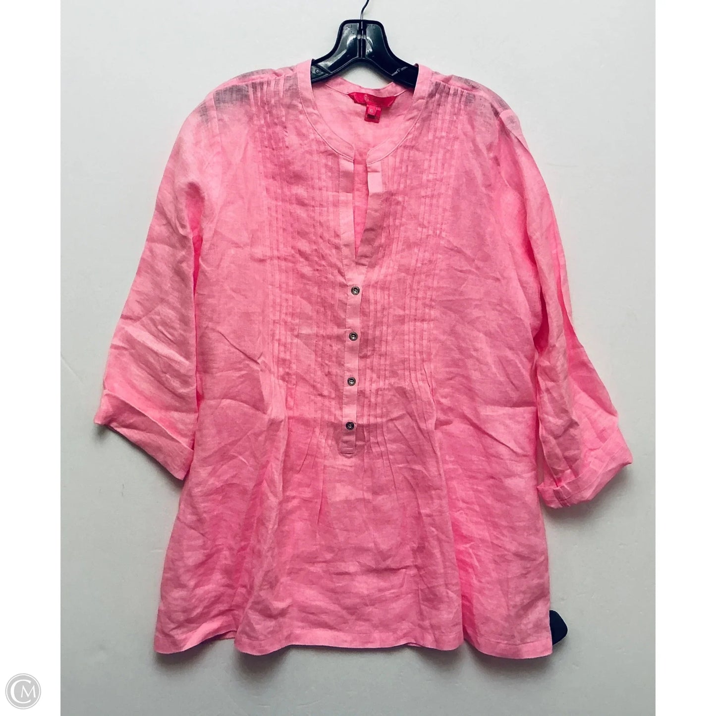 Top Long Sleeve Designer By Lilly Pulitzer In Pink, Size: Xl
