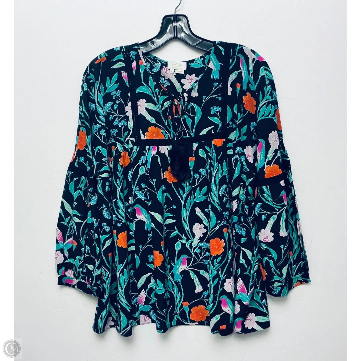 Top Long Sleeve Designer By Kate Spade In Black, Size: Xl