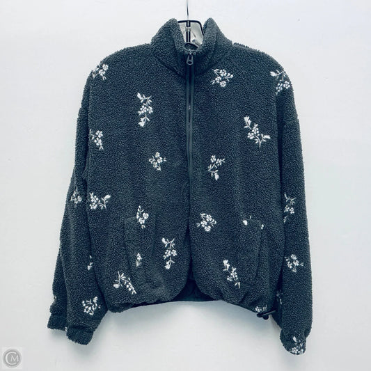 Jacket Fleece By Hollister In Grey, Size: M