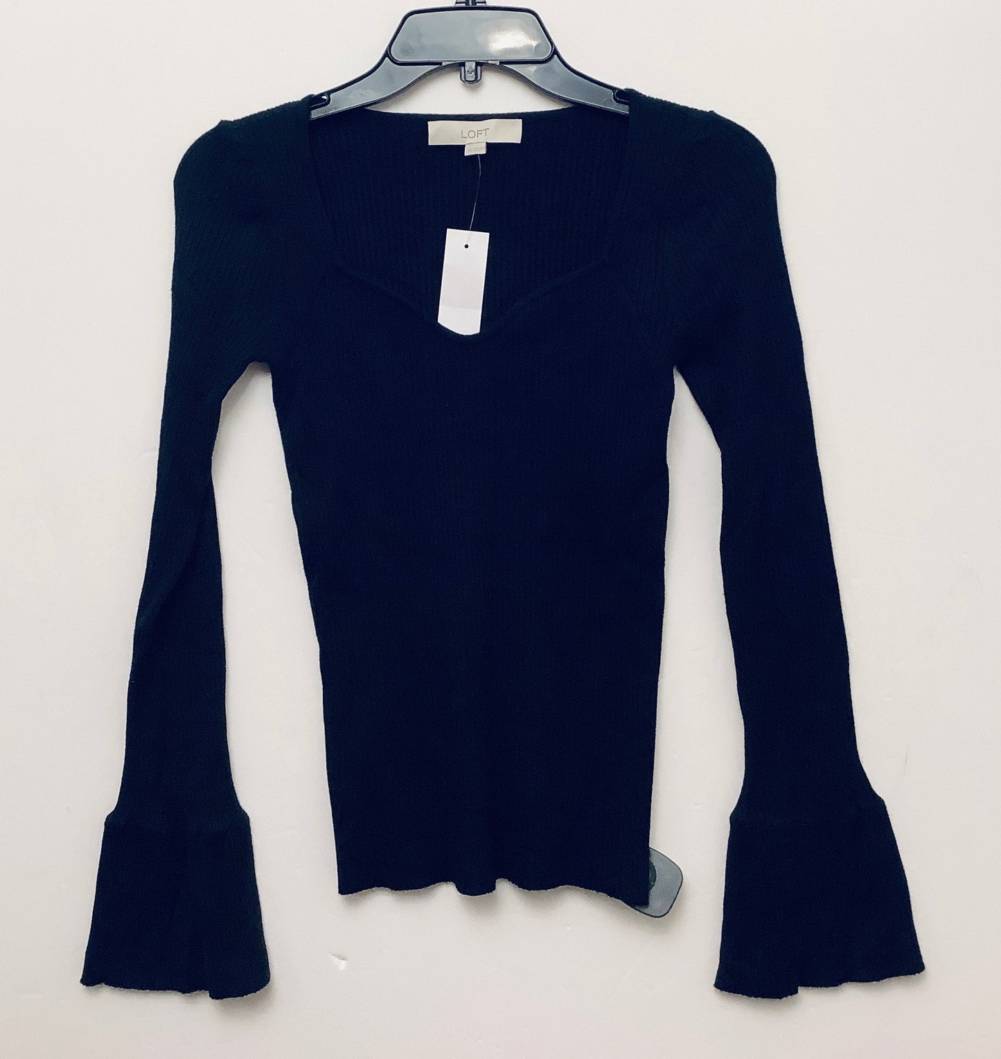 Top Long Sleeve Basic By Loft In Black, Size: Xs