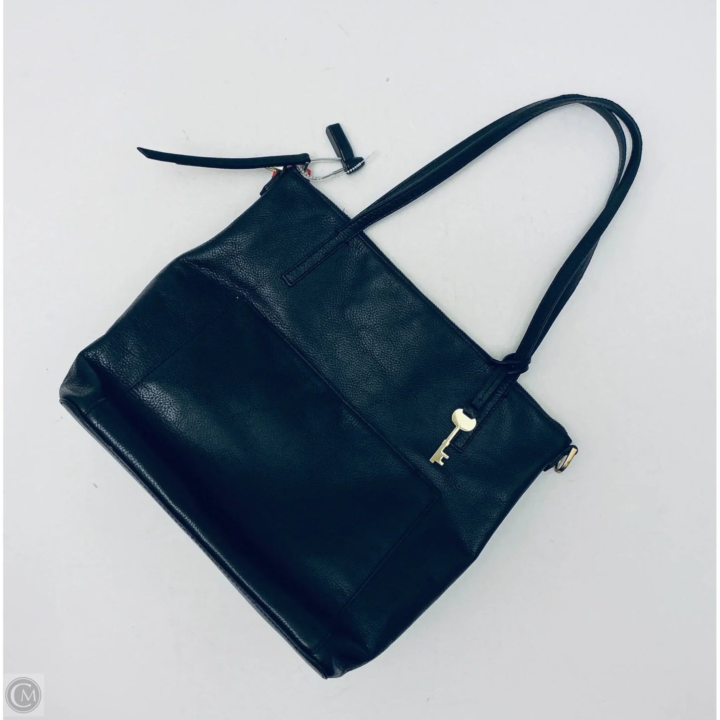 Handbag Leather By Fossil, Size: Medium