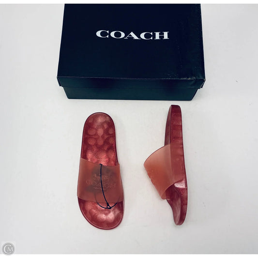 Sandals Designer By Coach In Pink, Size: 8