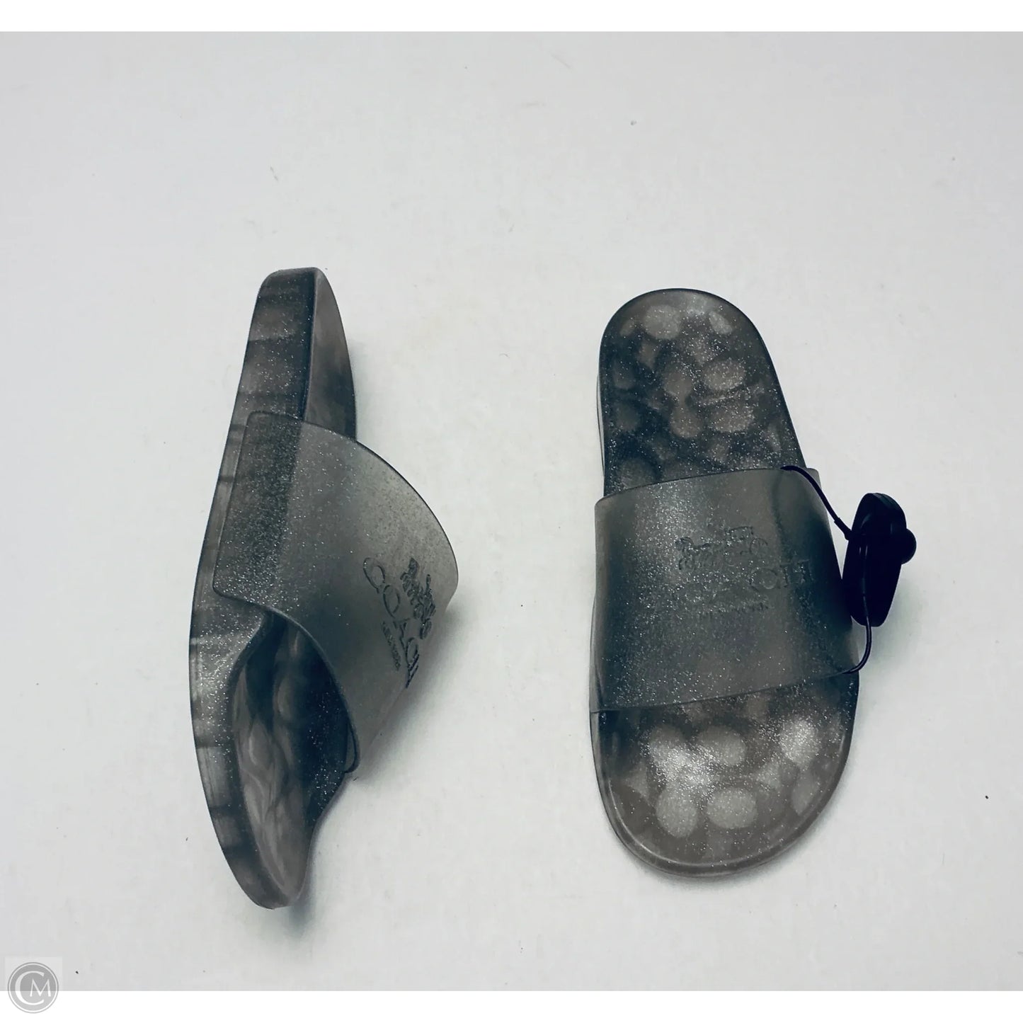 Sandals Designer By Coach In Silver, Size: 8