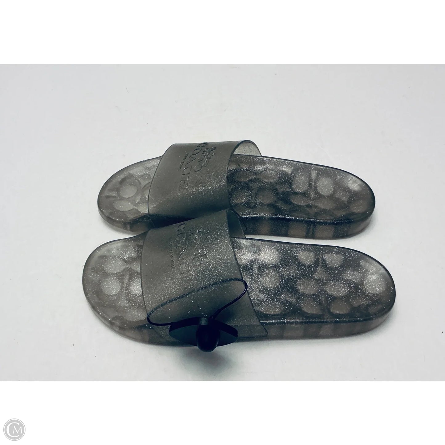 Sandals Designer By Coach In Silver, Size: 8