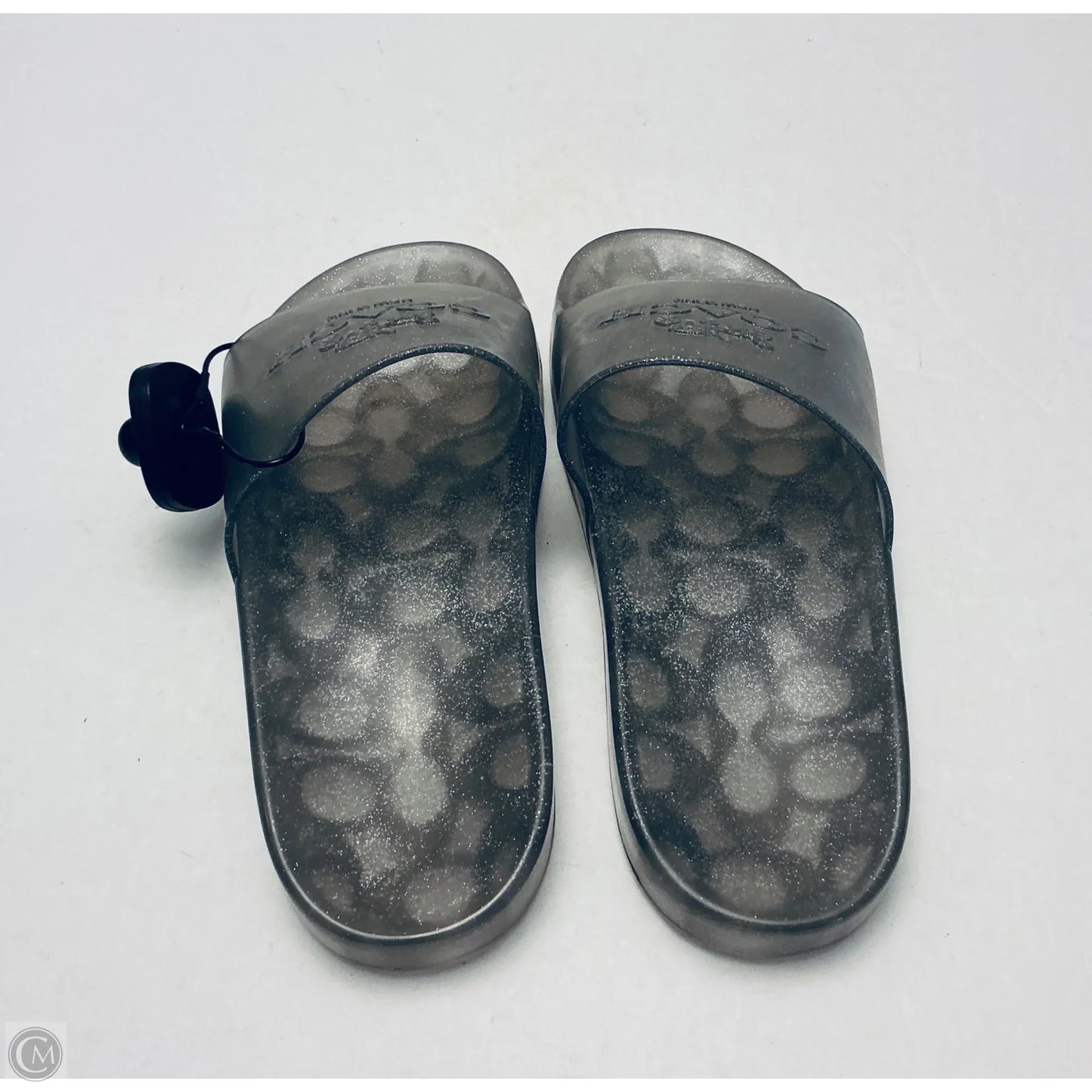 Sandals Designer By Coach In Silver, Size: 8