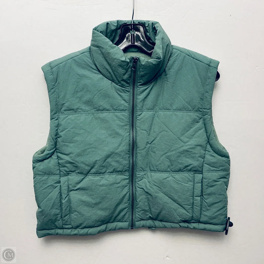 Vest Puffer & Quilted By Thread And Supply In Green, Size: M