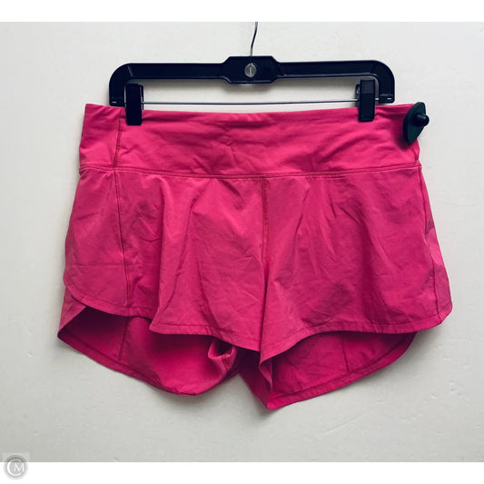 Athletic Shorts By Lululemon In Pink, Size: 10