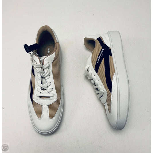 Shoes Designer By Karl Lagerfeld In White, Size: 11