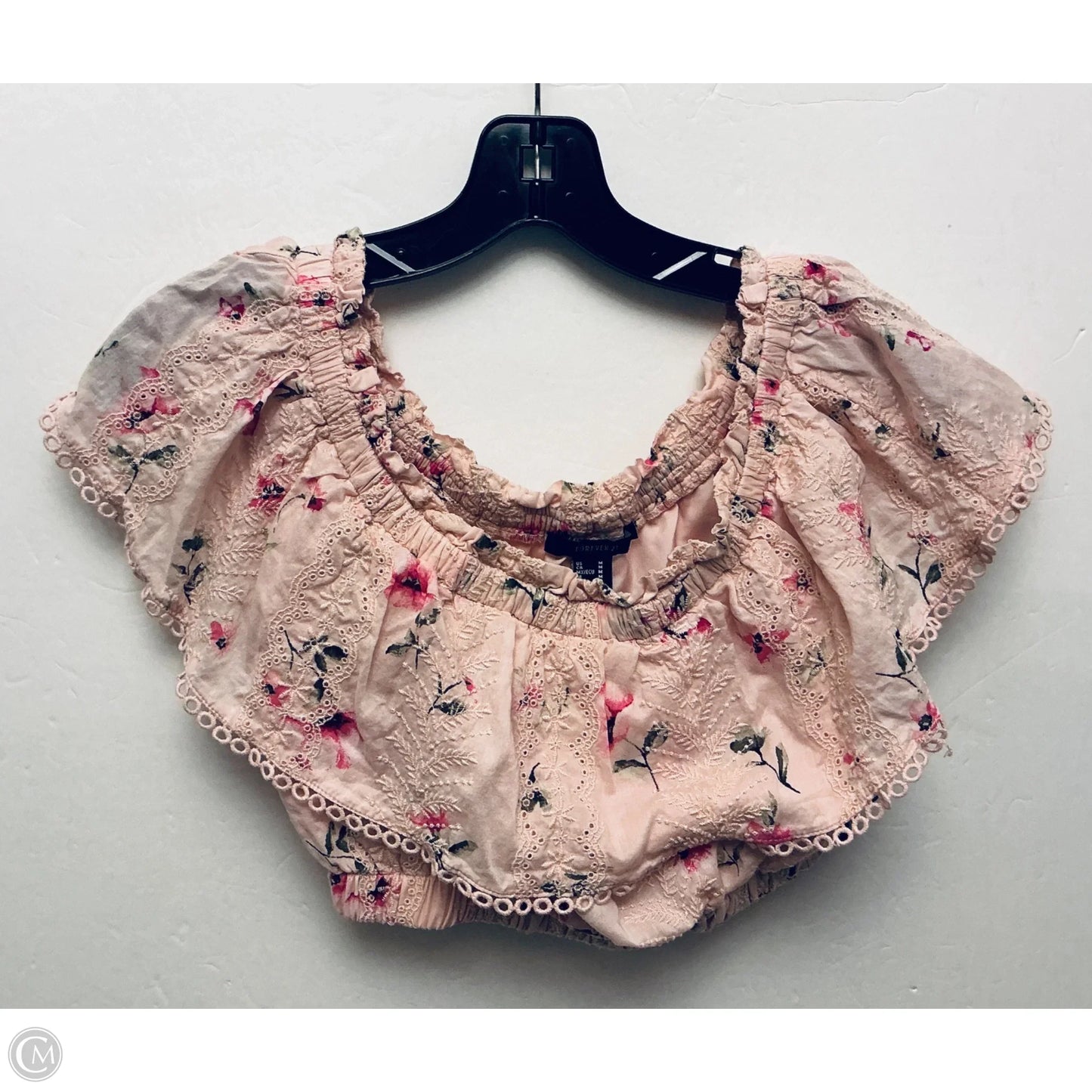 Top Short Sleeve Basic By Forever 21 In Pink, Size: M