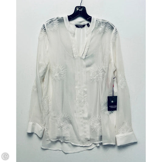 Top Long Sleeve By Simply Vera In Cream, Size: L