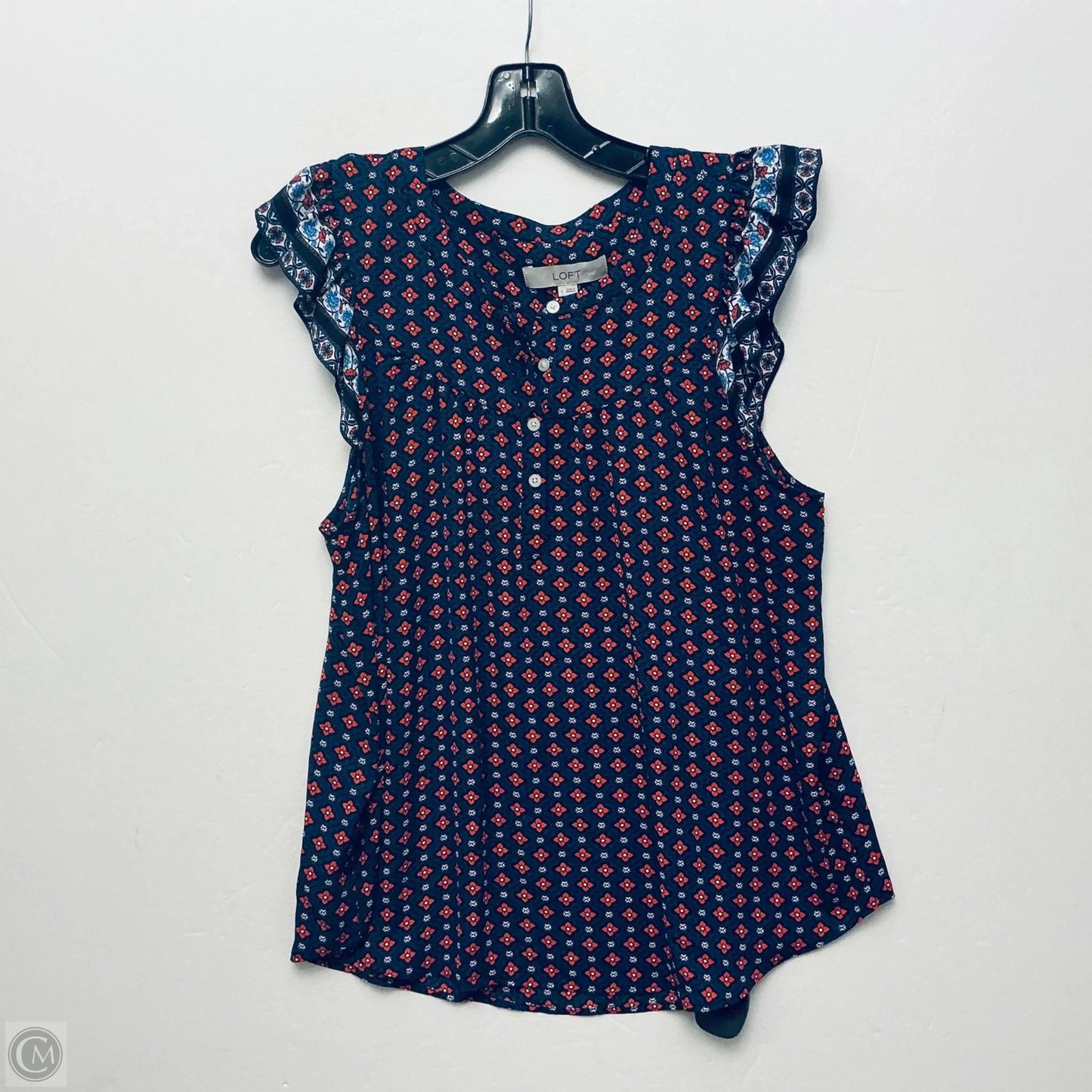 Top Sleeveless By Loft In Navy, Size: L