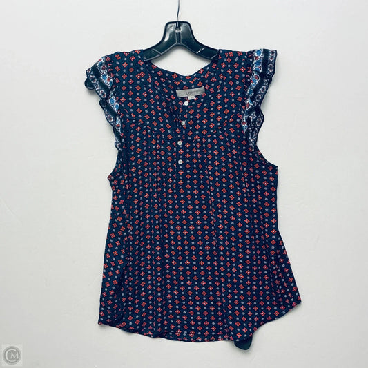 Top Sleeveless By Loft In Navy, Size: L